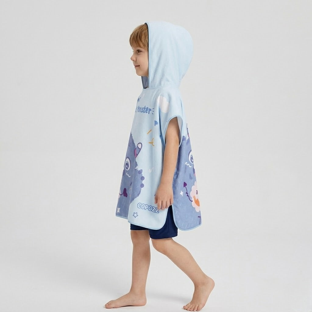 Poncho de bain enfant petit monstre