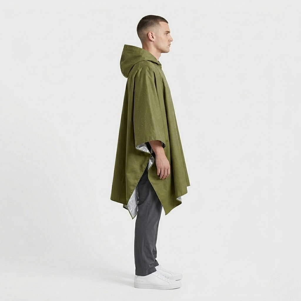 Poncho pluie homme avec doublure