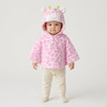 Poncho chaud bébé rose