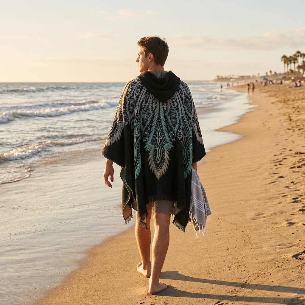 Poncho mexicain tendance