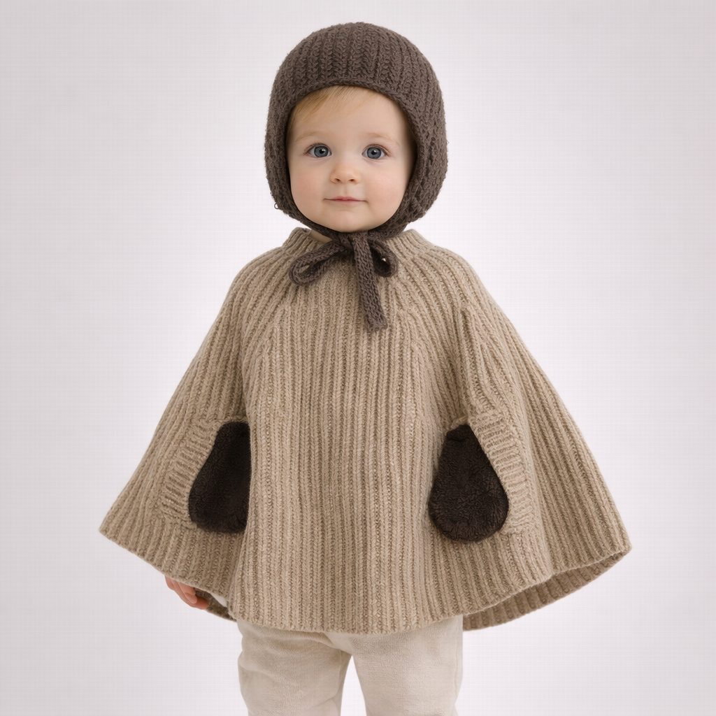 Poncho Bébé Tricot
