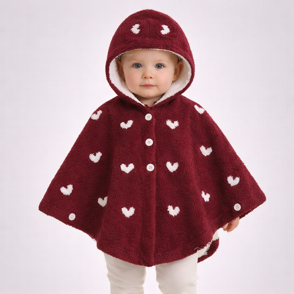 Poncho Bébé Cœur