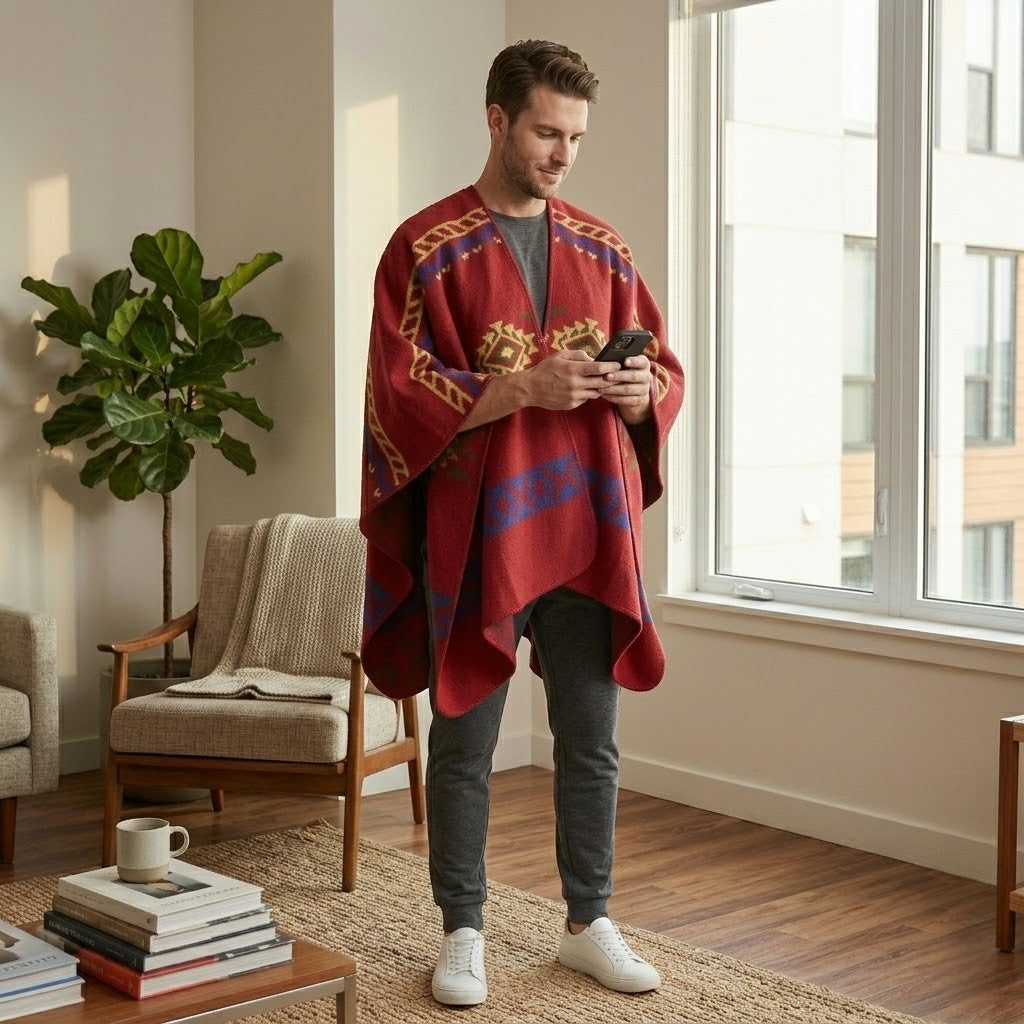 Poncho chaud homme orion
