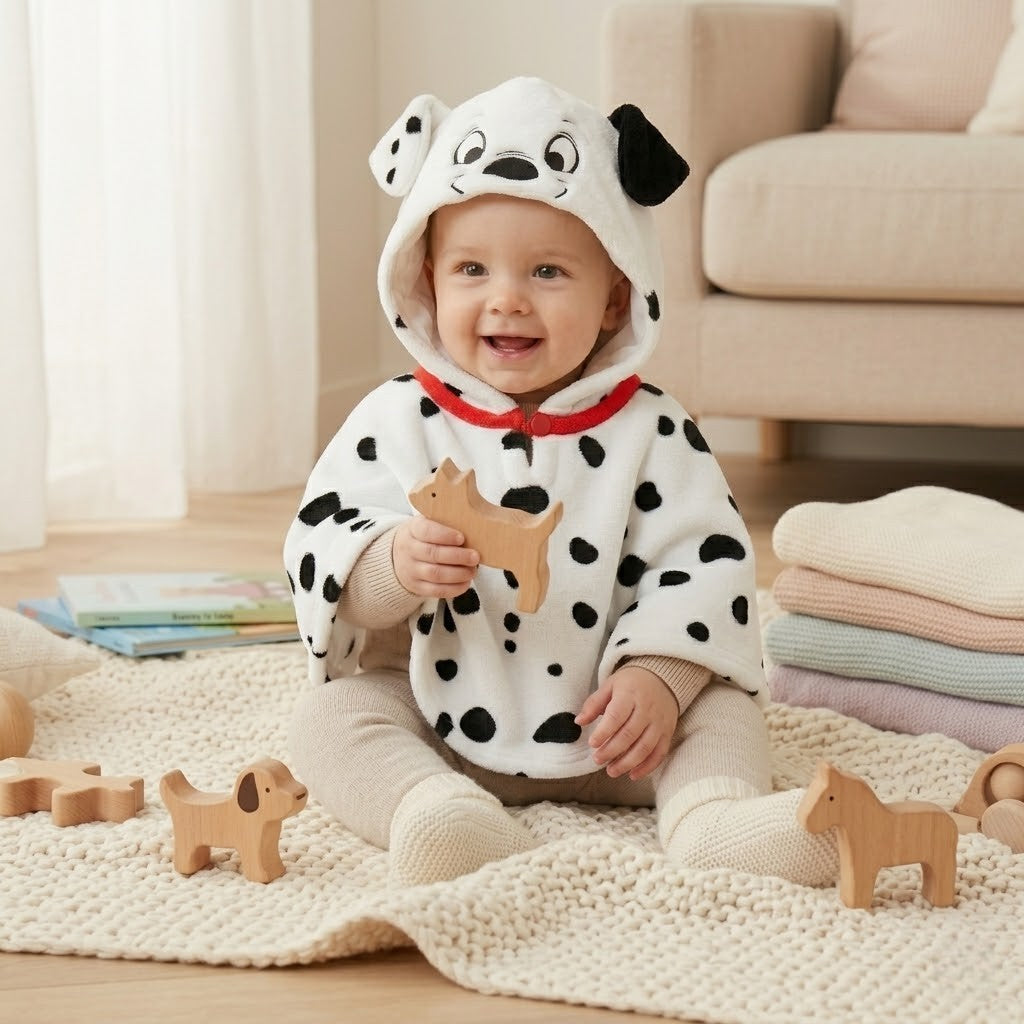 Poncho hiver bébé dalmatien