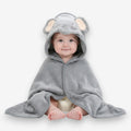 Poncho de bain bébé gris