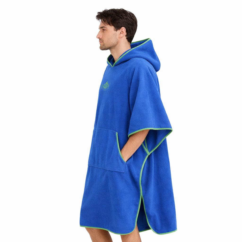 Poncho plage homme motif poisson