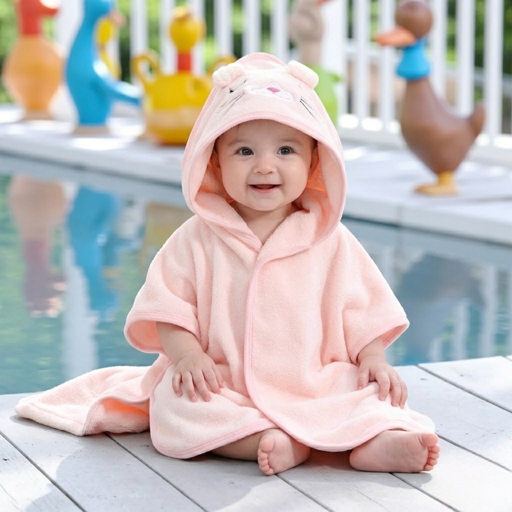 Poncho piscine bebe