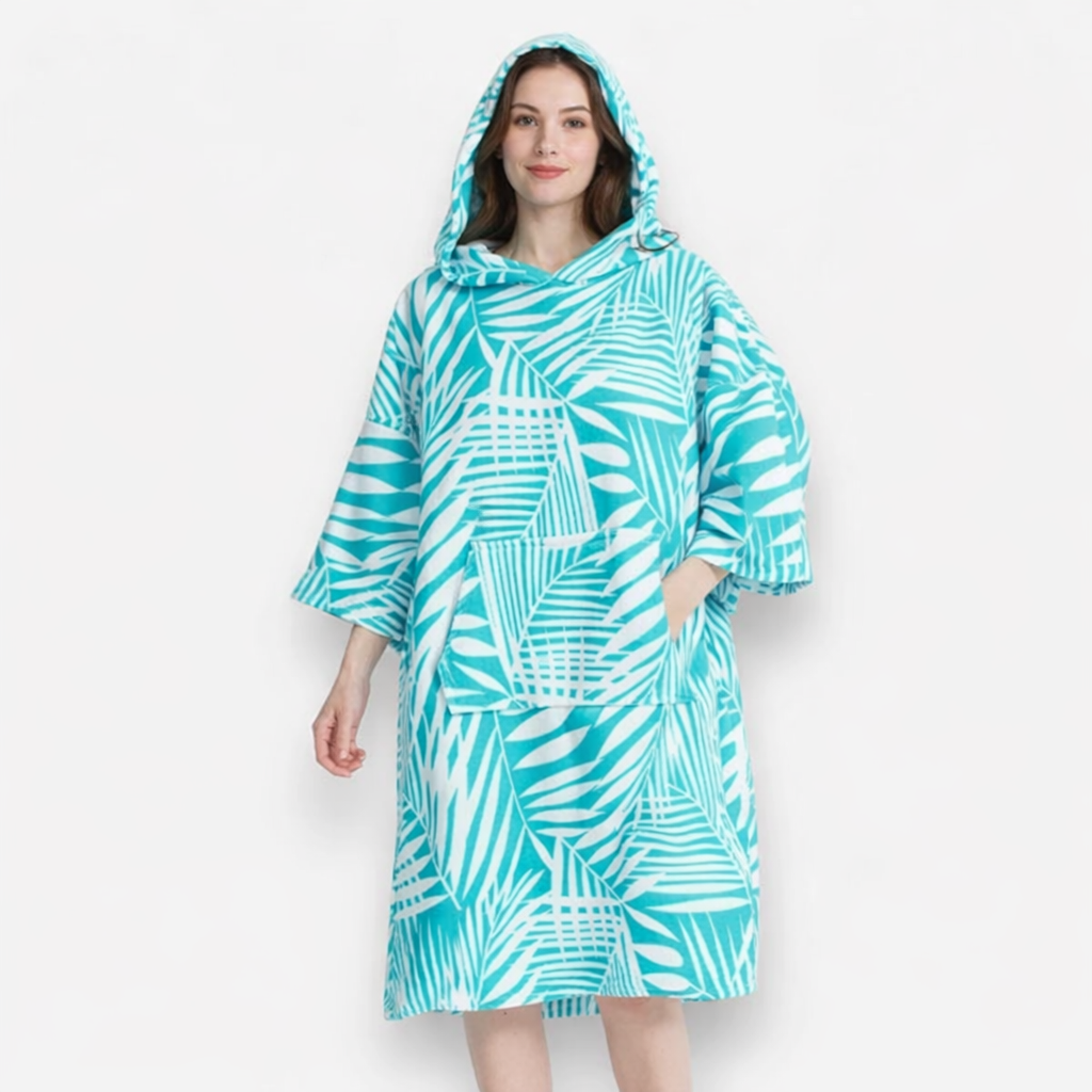 Poncho surf femme tropical