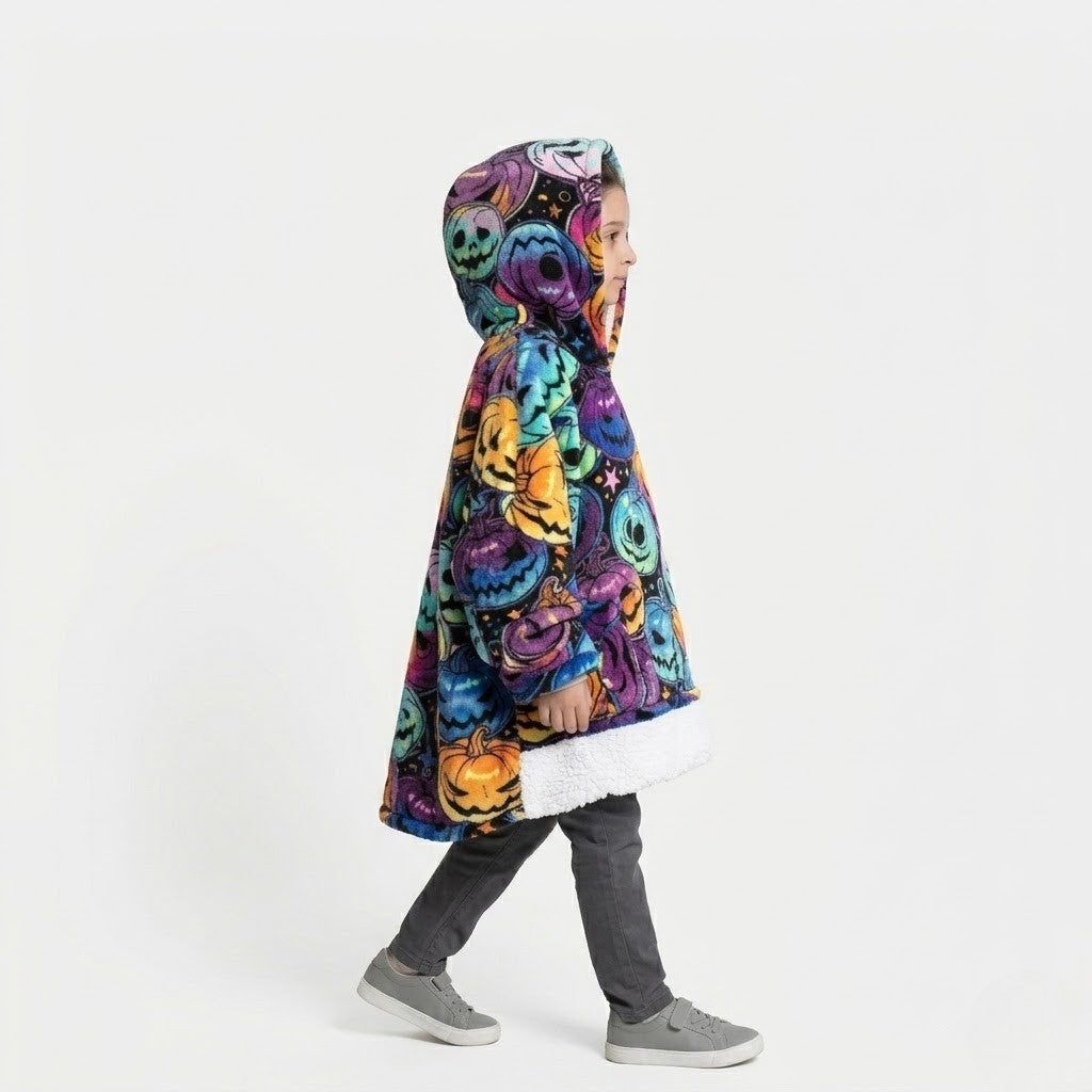Poncho polaire enfant halloween