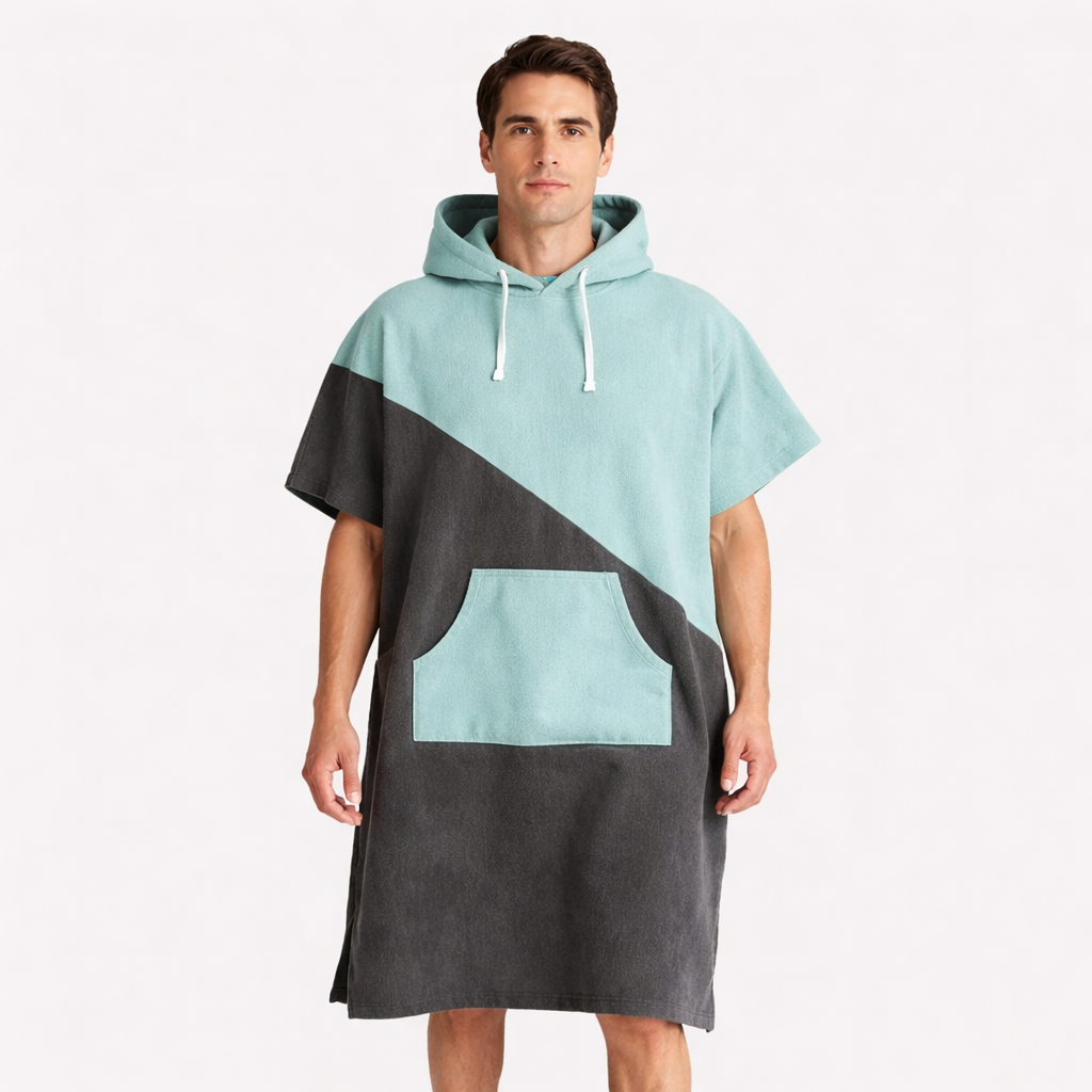 Poncho surf homme bicolore