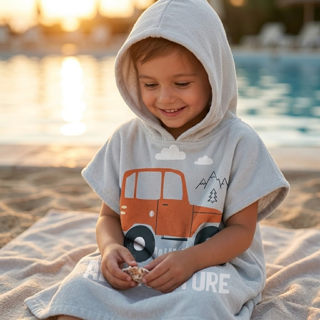 Poncho piscine enfant aventure