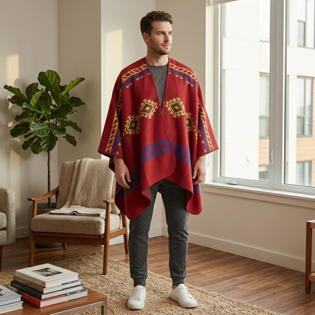 Poncho chaud homme orion