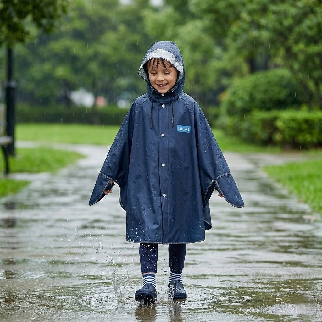 Poncho de pluie enfant avec visière