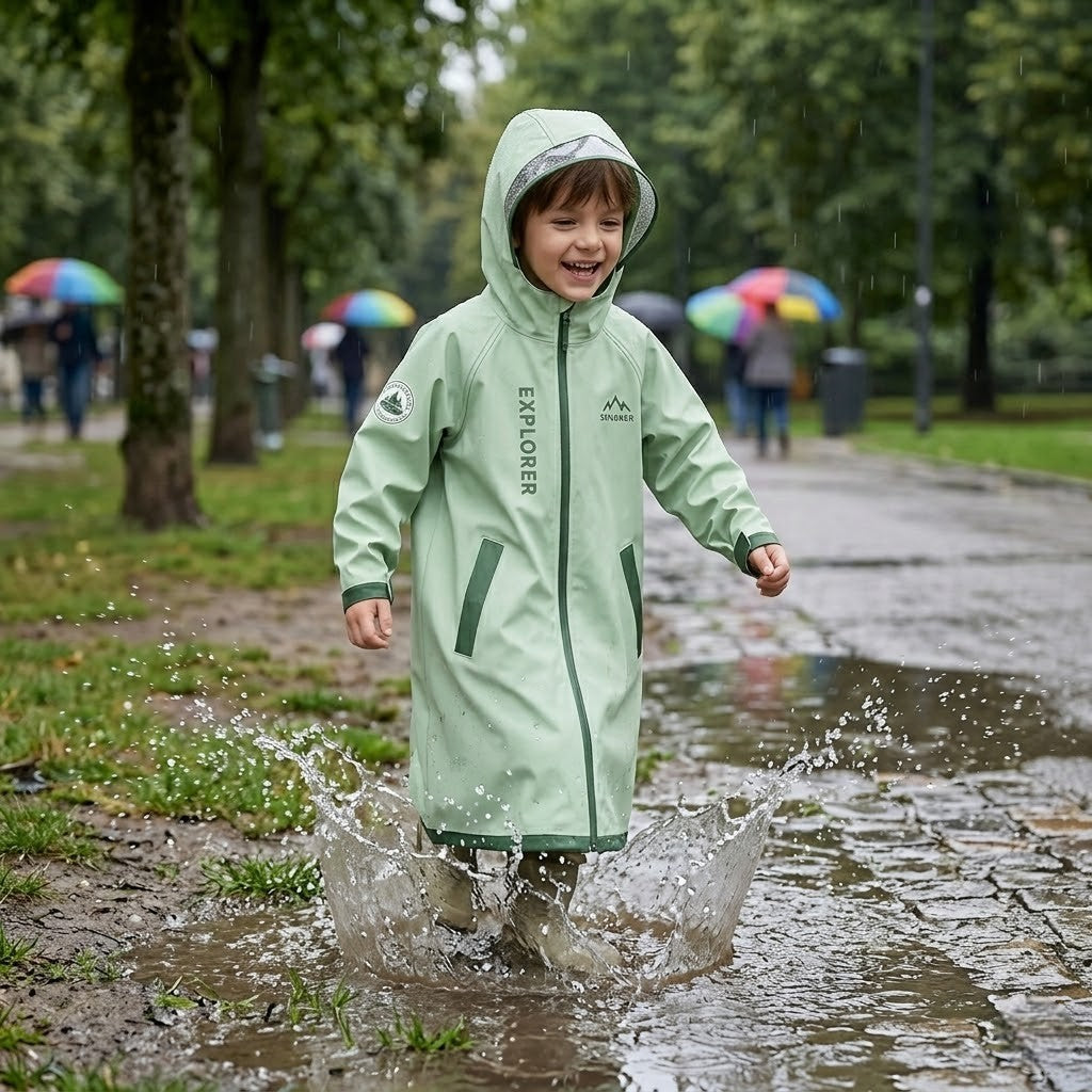 Poncho pluie enfant long