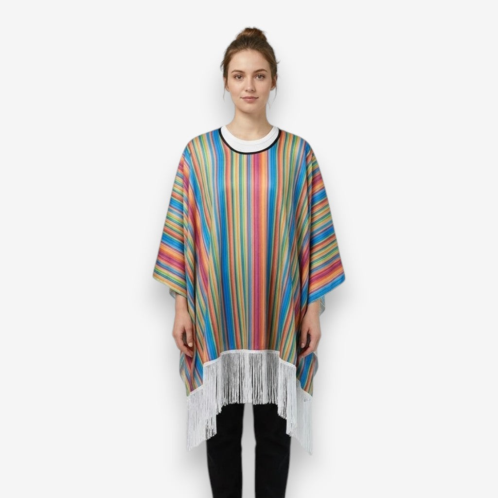Poncho mexicain à franges