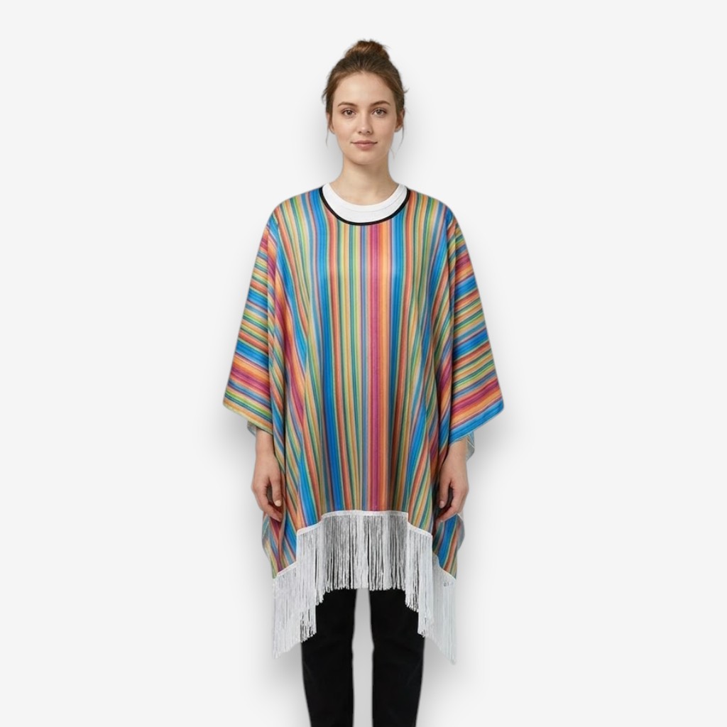 Poncho mexicain à franges