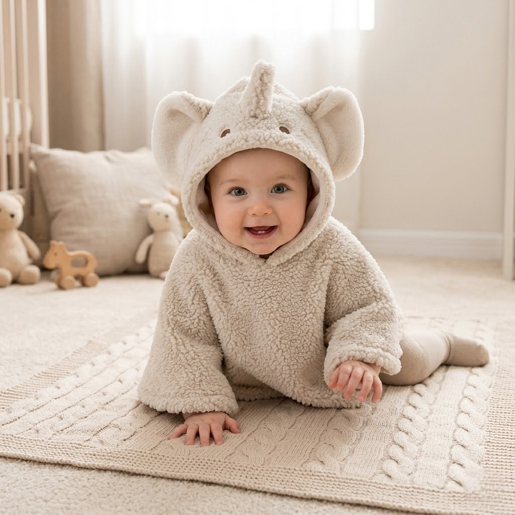 Poncho chaud bébé éléphant