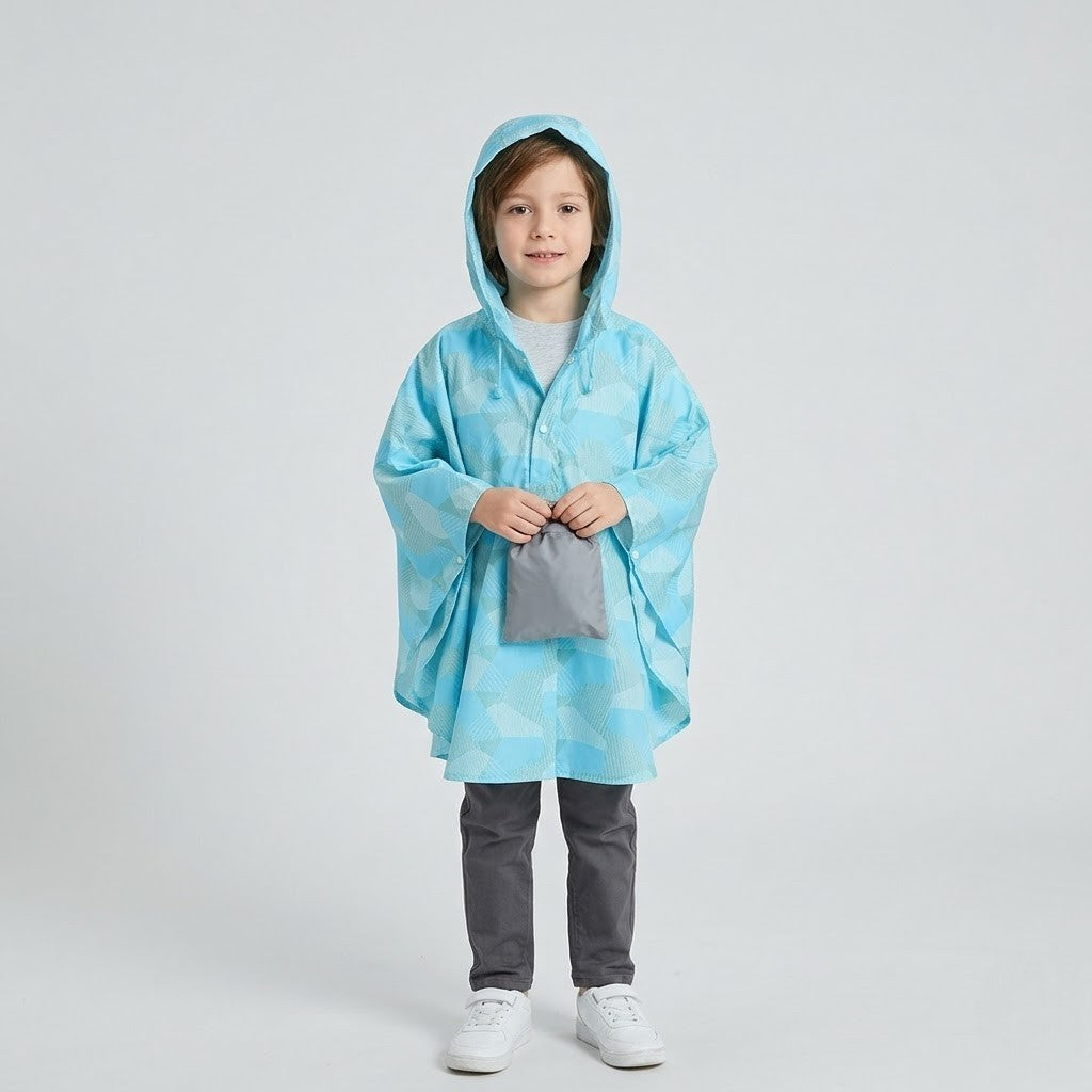 Poncho pluie enfant formes géométriques