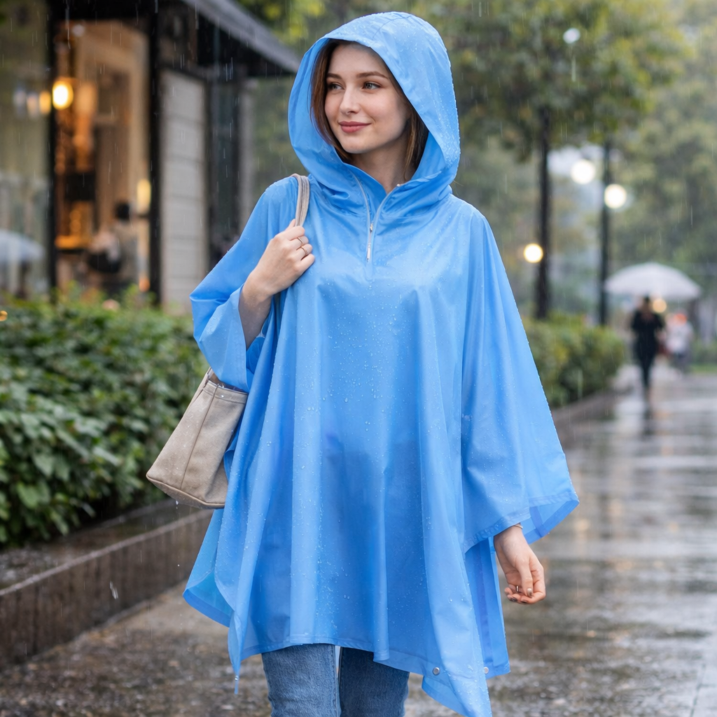 Poncho pluie femme léger