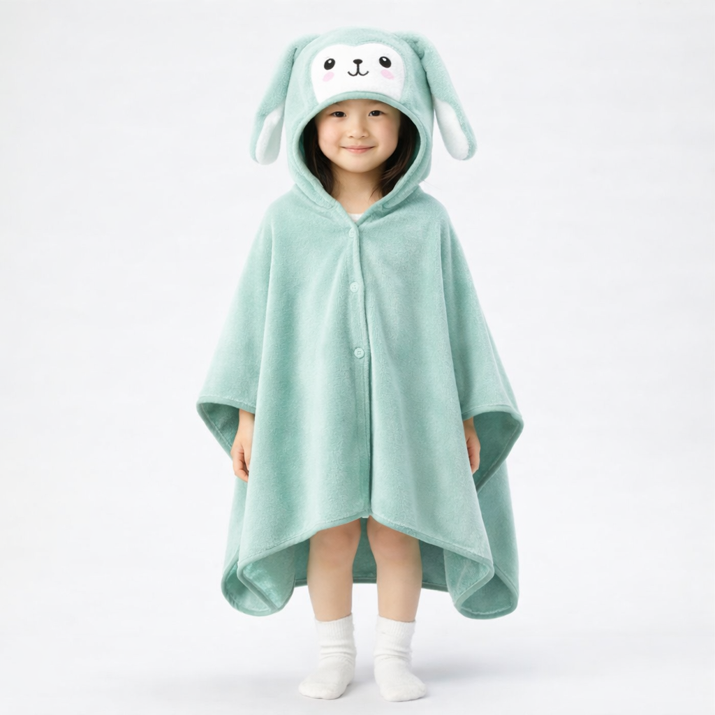 Poncho de bain enfant esprit lapin