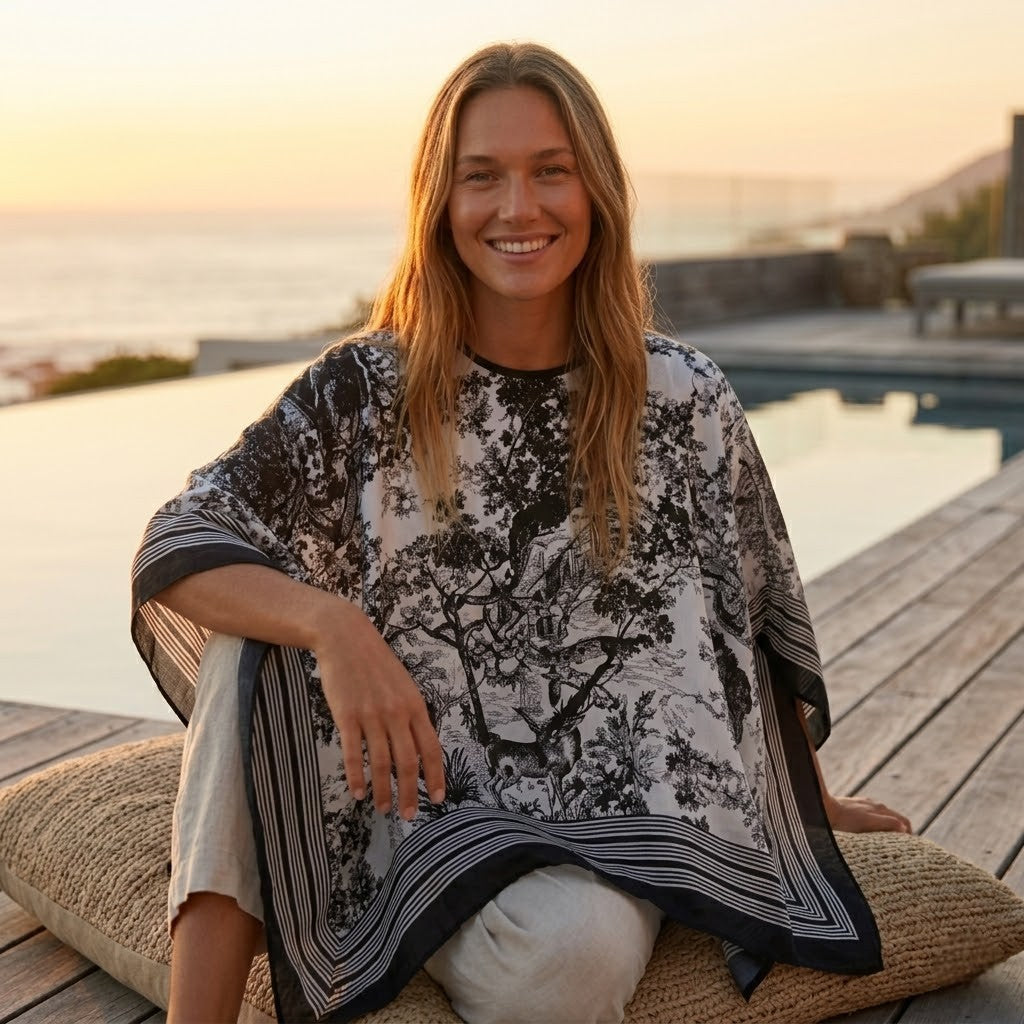 Poncho été femme élégant