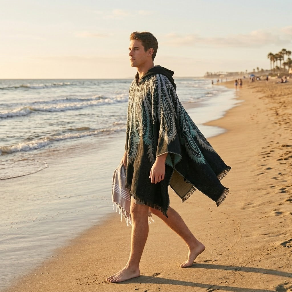 Poncho mexicain tendance