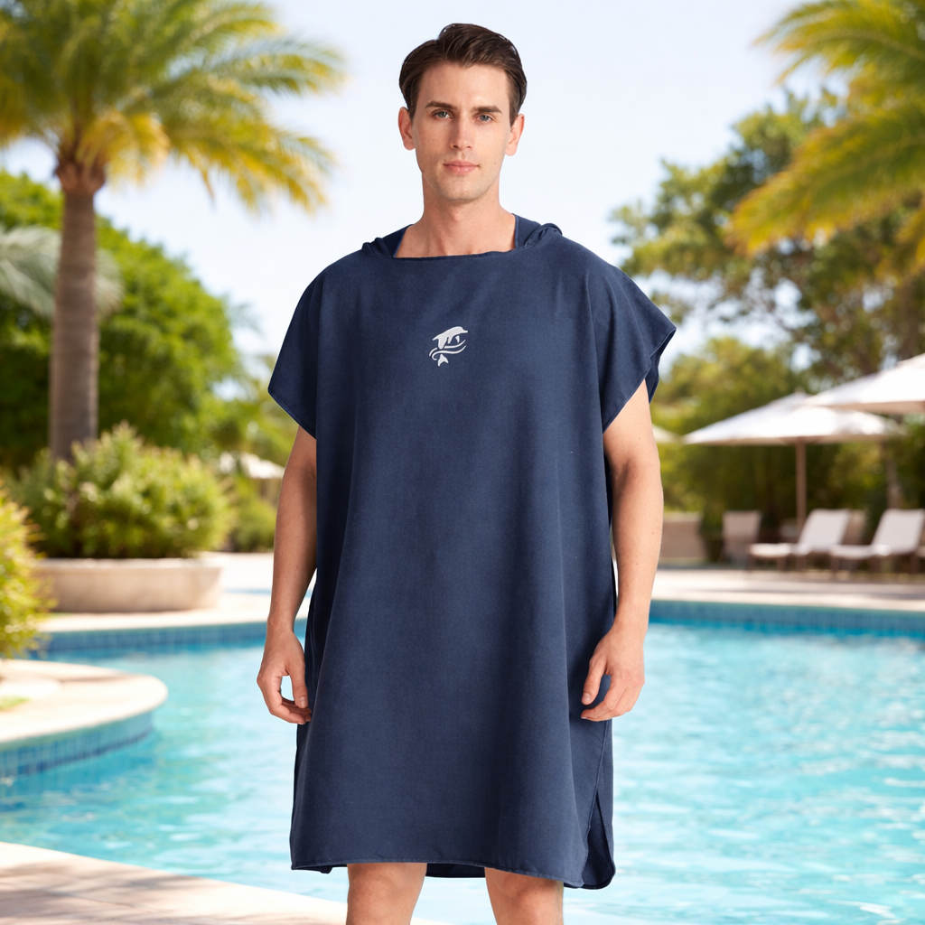 Poncho plage homme absorbant