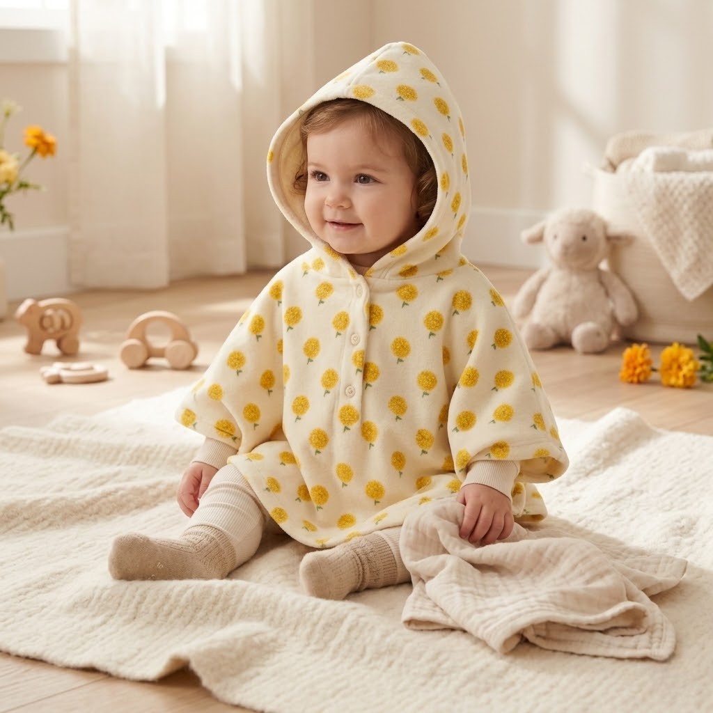 Poncho mi-saison bébé