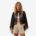 Poncho été femme noir