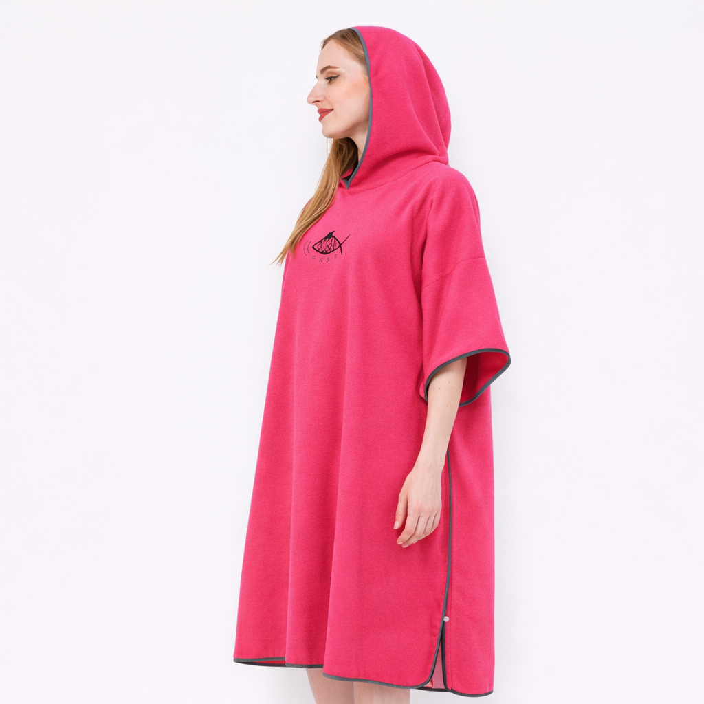 Poncho de bain femme motif poisson