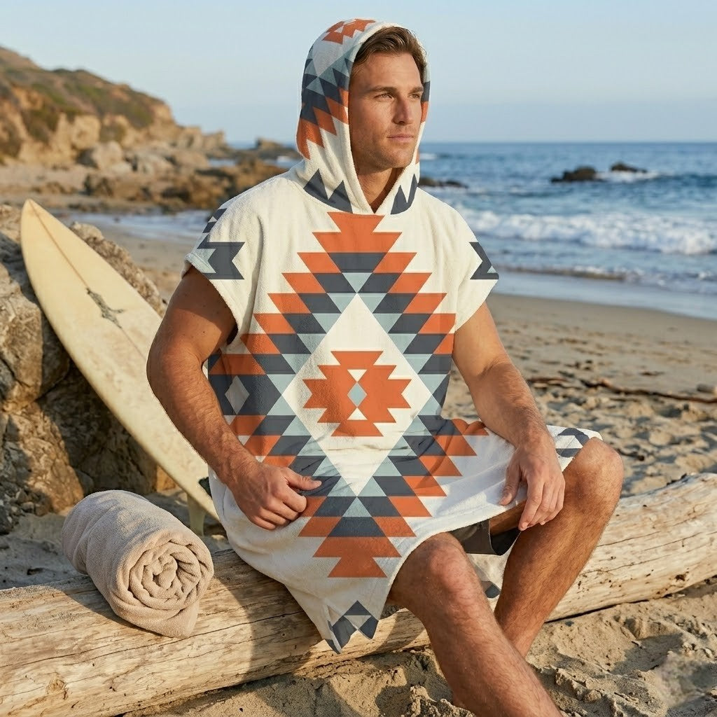 Poncho plage homme Totem