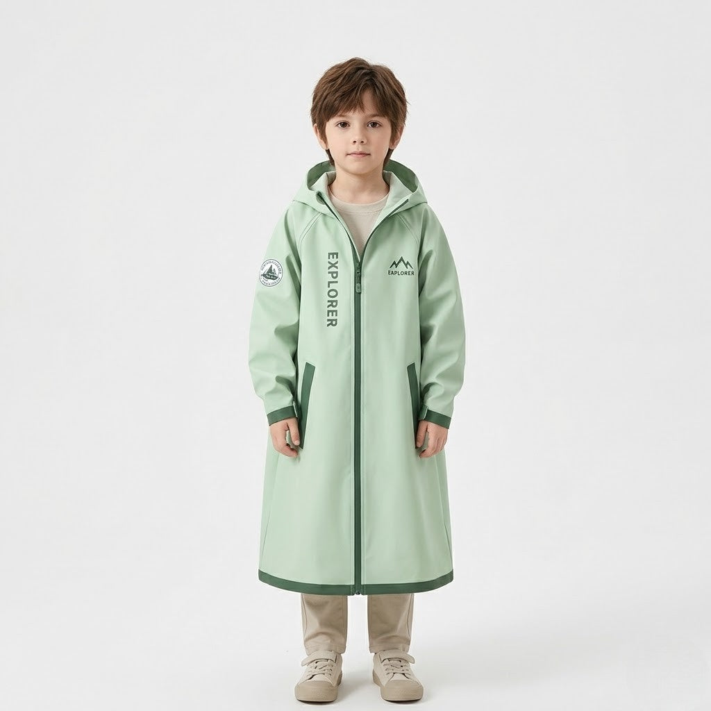 Poncho pluie enfant long
