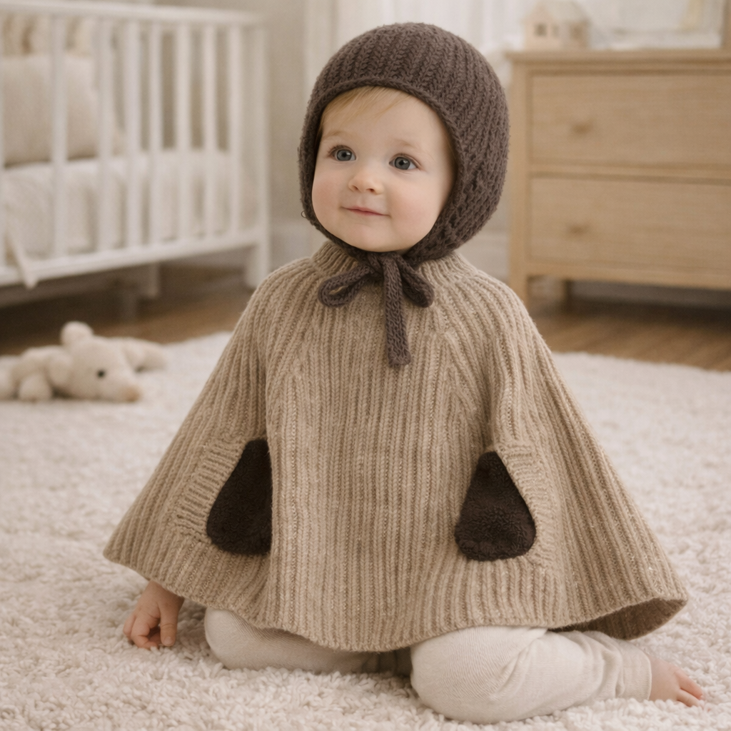 Poncho Bébé Tricot