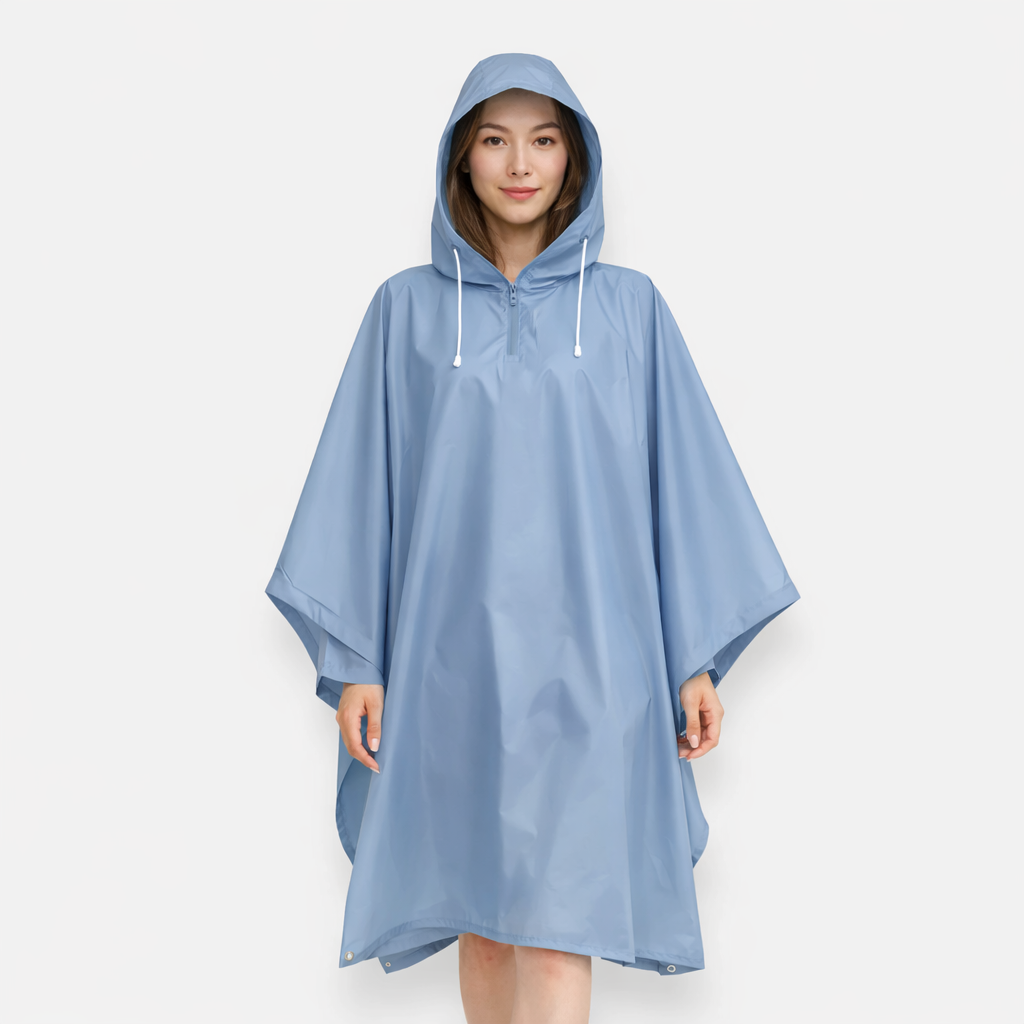 Poncho pluie femme long