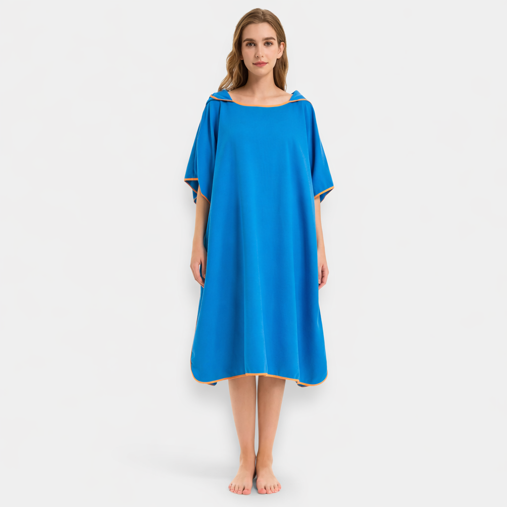 Poncho de bain femme microfibre