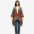 Poncho polaire femme coloré