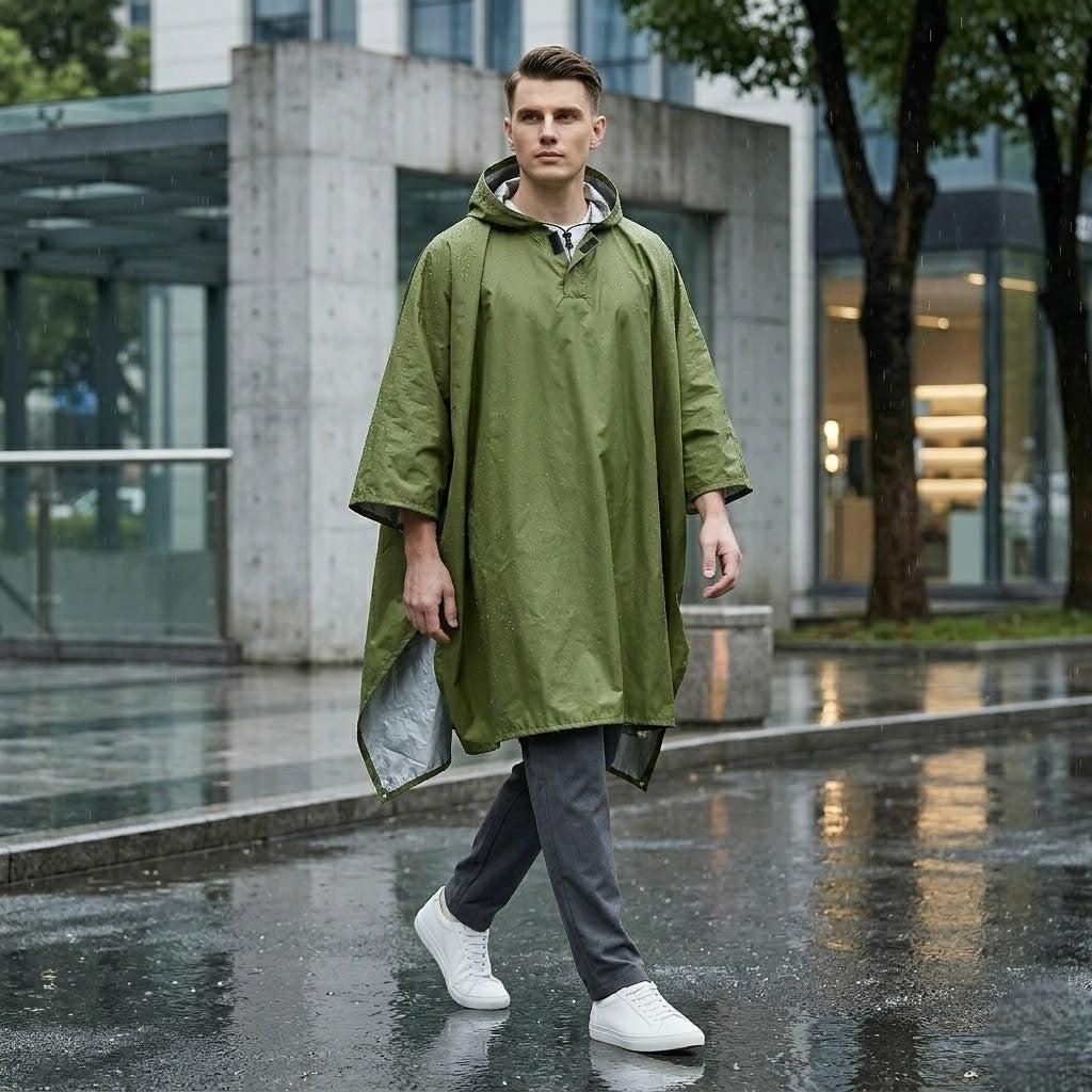 Poncho pluie homme coupe-vent