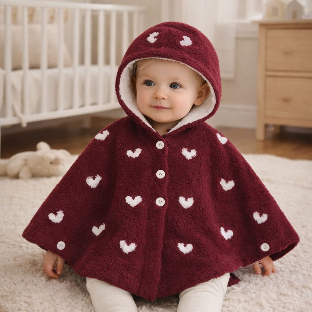 Poncho Bébé Cœur