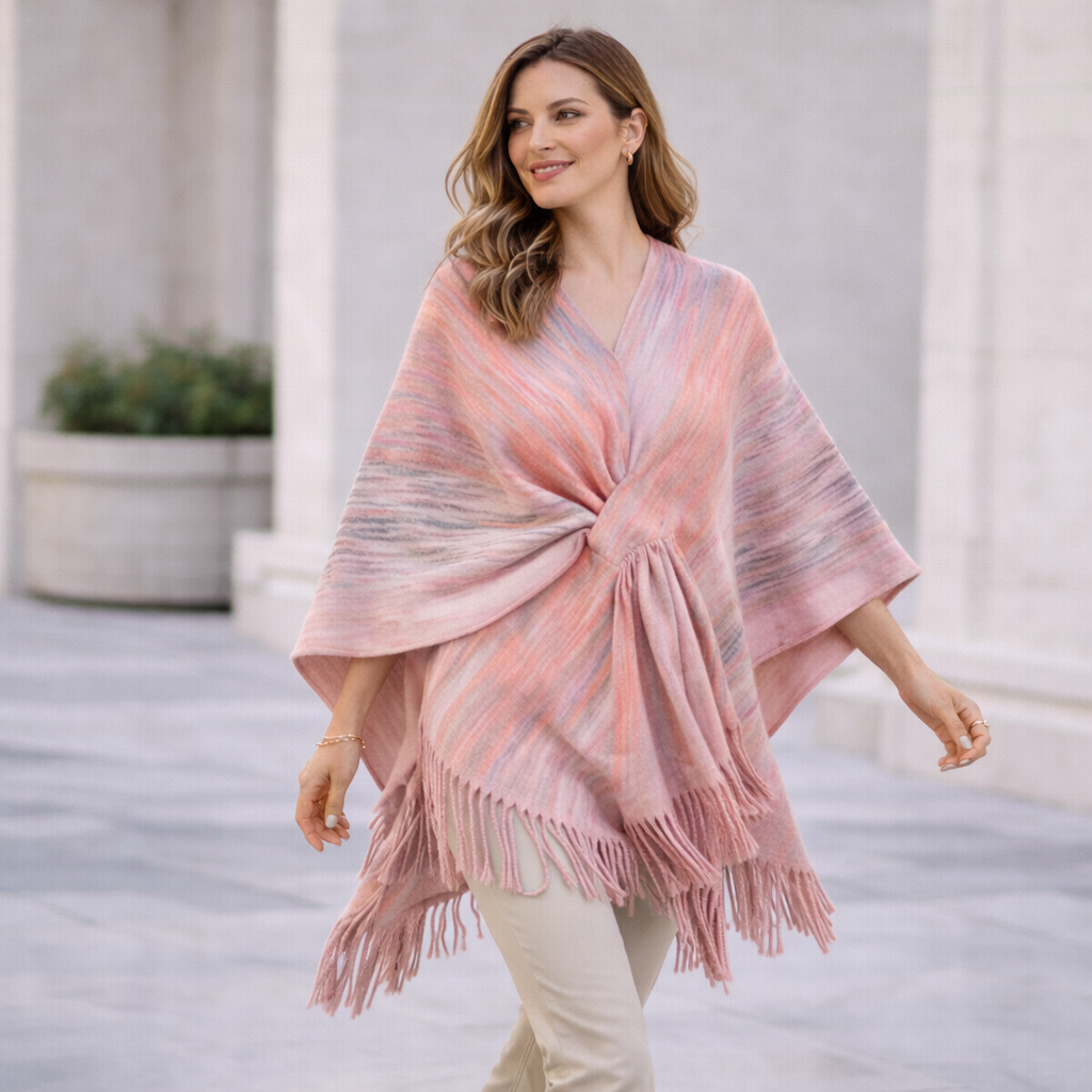 Poncho Élégance Tissée