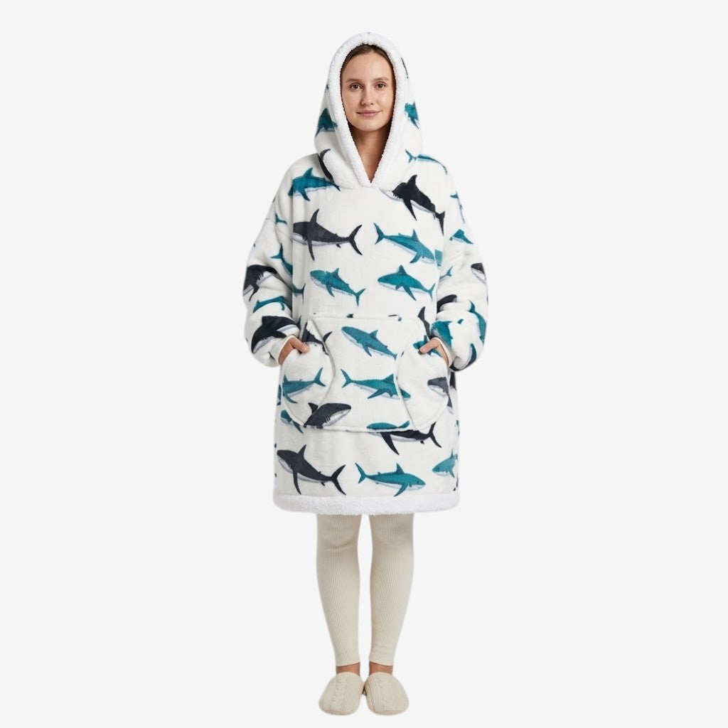 Poncho polaire femme Requin