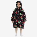 Poncho polaire enfant fraise