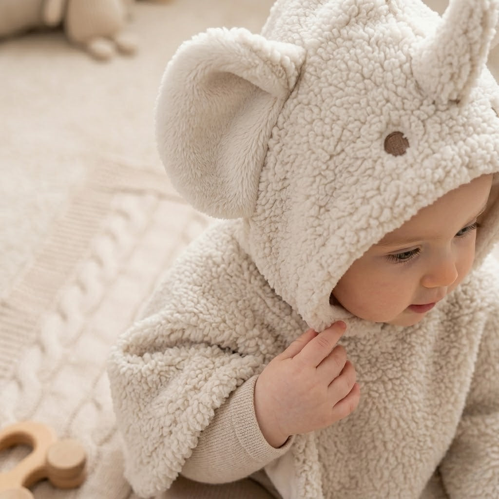 Poncho chaud bébé éléphant
