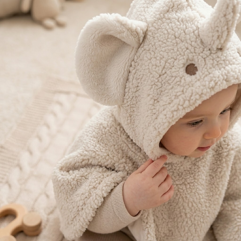 Poncho chaud bébé éléphant