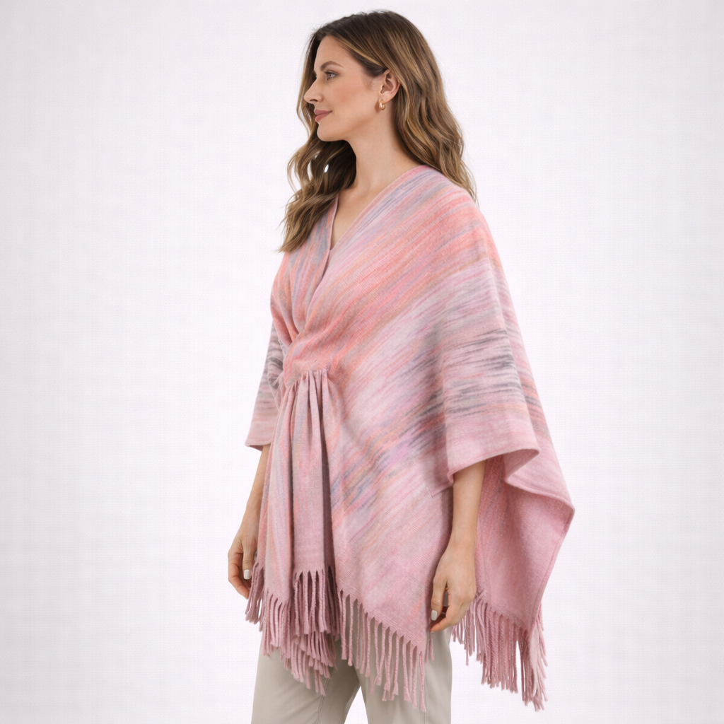 Poncho Élégance Tissée