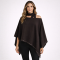 Poncho tendance femme col écharpe