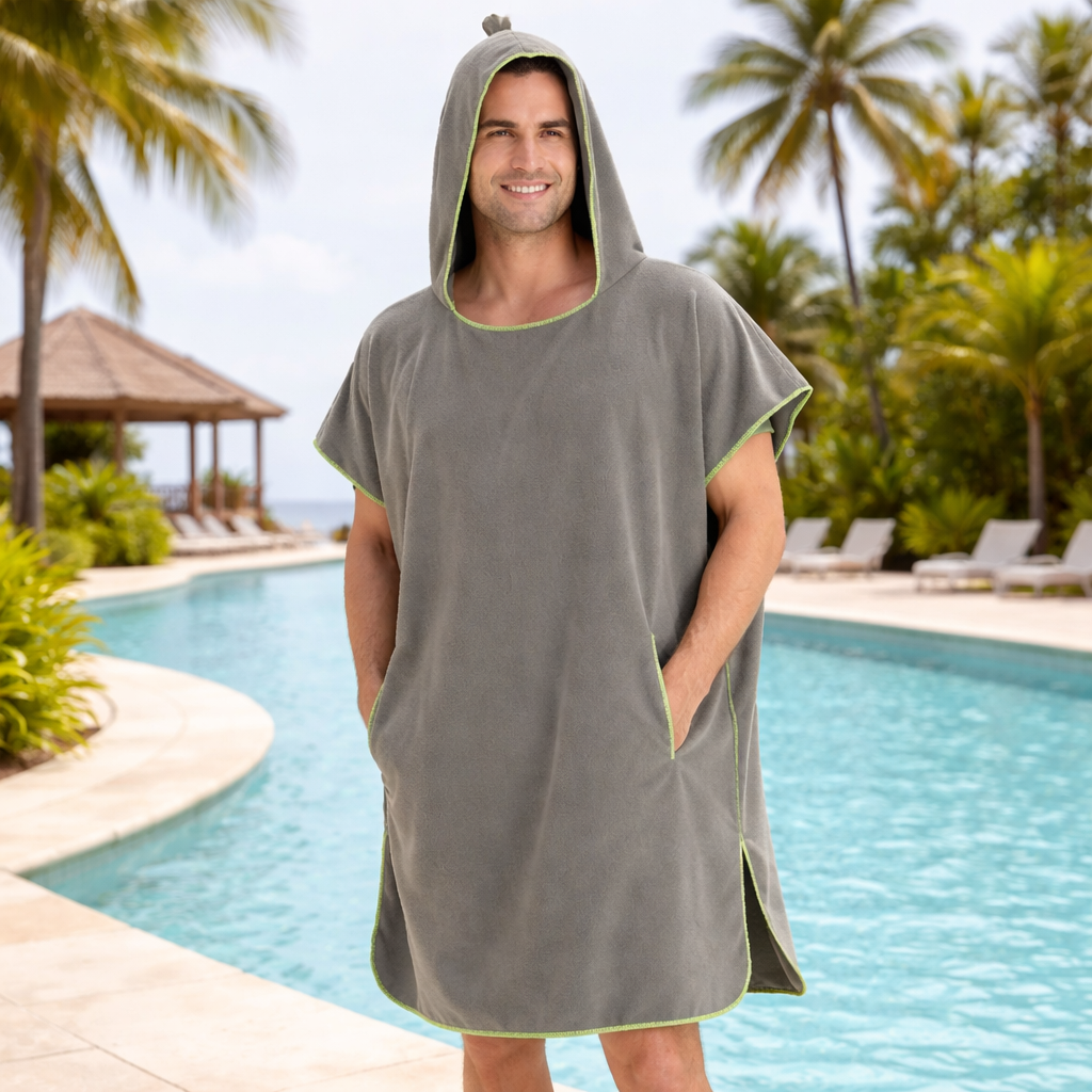 Poncho plage homme léger