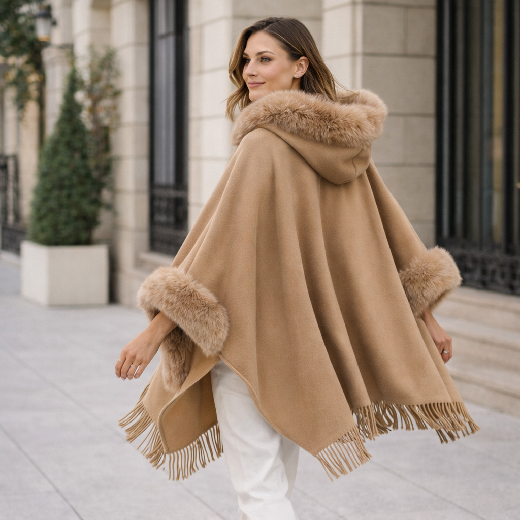 Poncho tendance femme grand confort