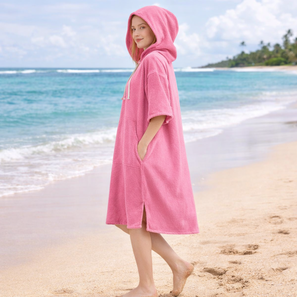 Poncho de bain femme style décontracté