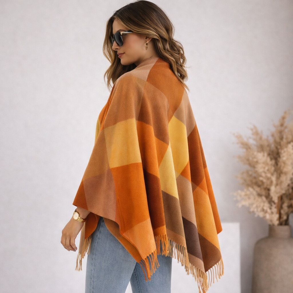 Poncho tendance femme chaleureux