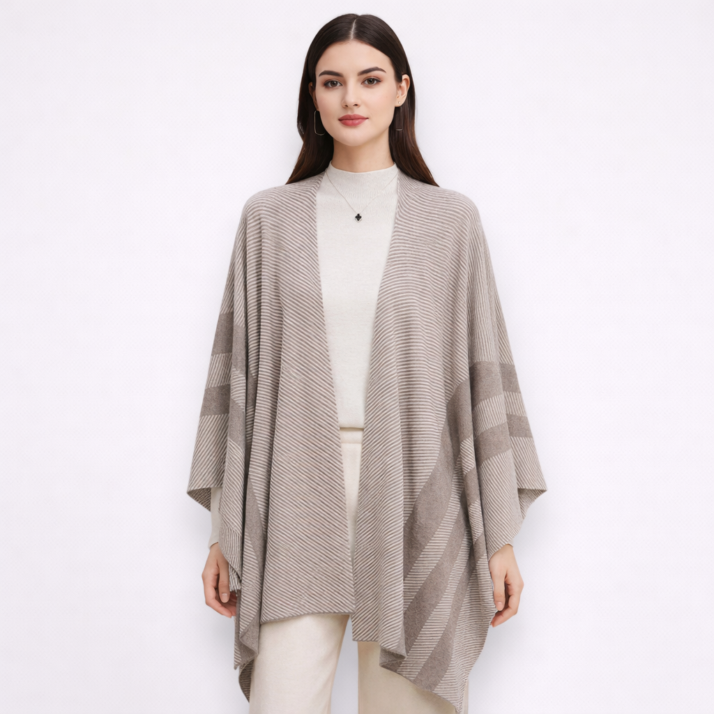 Poncho en laine femme élégant